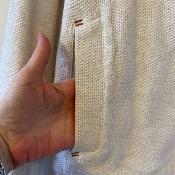 Banana Republic Honeycomb Mockneck Full Zip Cardigan Jacket Men's Medium Cotton - Picture 4 of 17